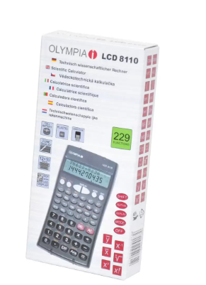 Olympia Scientific Calculator 12/10 Digits, LCD (2 lines), Lcd8110, Black Color - OLCA40618