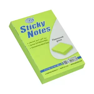 FIS Sticky Note, Fluorescent Green Colours, Size 3 x 2 Inch, 100 Sheets, Quantity per Pack 12 - FSPO32FGR