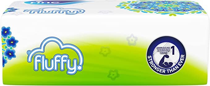 Fine Facial Tissues, Fluffy, Plastic Cases (10 Packs x 200 Sheets 2 Ply)