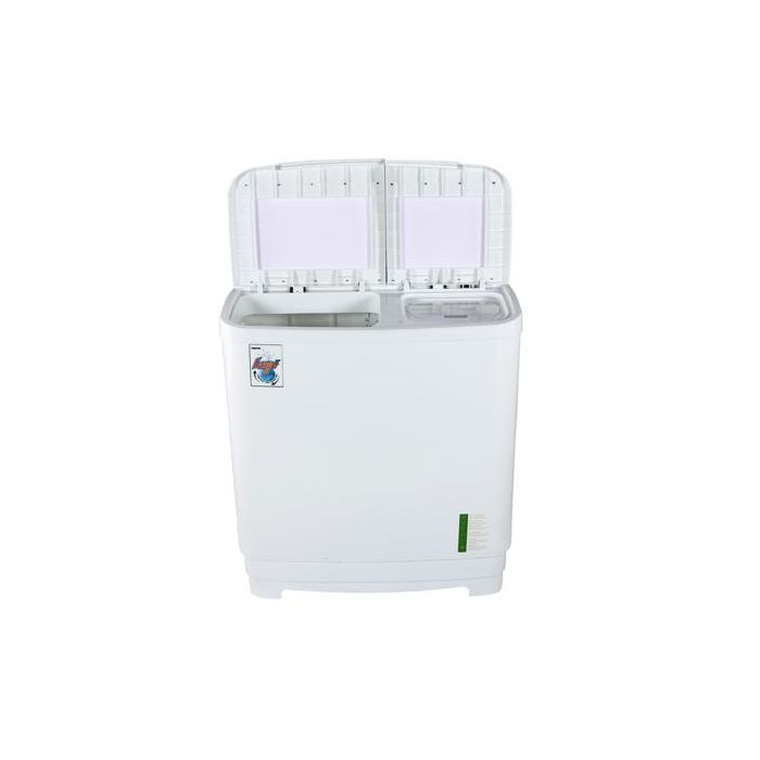 Geepas Semi-Automatic Washing Machine - 2 IN 1 Mini Compact Twin Tub Washing Machine 9.2 Kg Washer & 7 Kg Spinner Combo With Timer Control, Drain Hose, Inlet Water Hose
