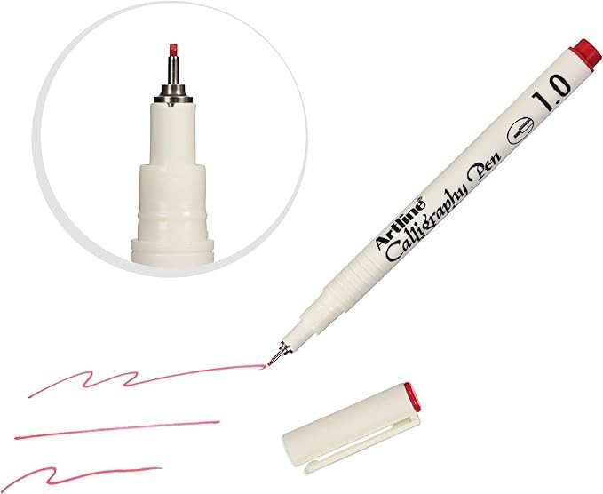 Artline EK241 Calligraphy Writing Pen 1.0mm Red ( 12 Pcs / Pack )