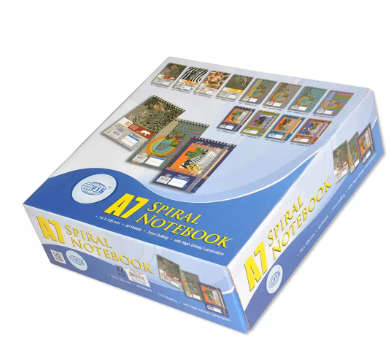 72-Piece FIS Spiral Softcover Notebook A7, Single Line - FSNBSA7SLASTD