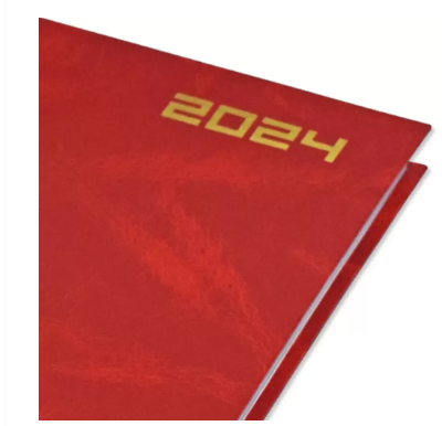 FIS A4 Diary 2024 English (Saturday & Sunday Combined) Red - FSDI47E24RE