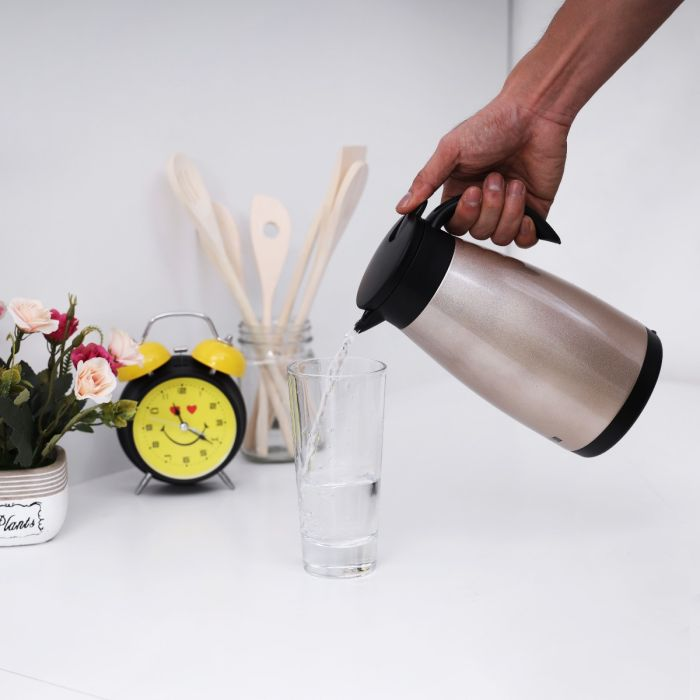 Royalford RF9701 1.5L Coffee Pot - Portable Heat Insulated Thermos For Keeping Hot/Cold Vacuum Insulation | Stainless Steel Inner Pot | Coffee, Hot Water, Tea, Beverage | Ideal For Commercial & Outing