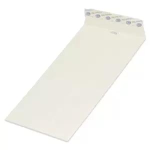 FIS Pack of 50 Executive Laid Paper Envelopes, 100 GSM, Peel & Seal, Size 9 X 4 Inch, Color Camelle White