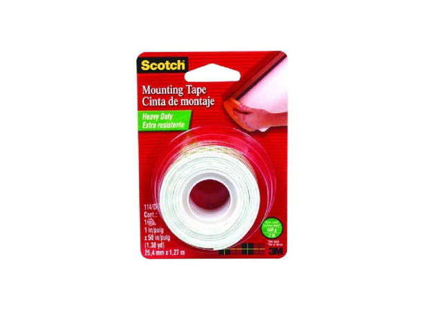 3M Scotch Mounting Tape, Heavy Duty, 1" x 50"