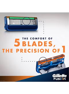 4-Blades Fusion, Shaving Razor Blade, Blue/Silver/Green, 4s