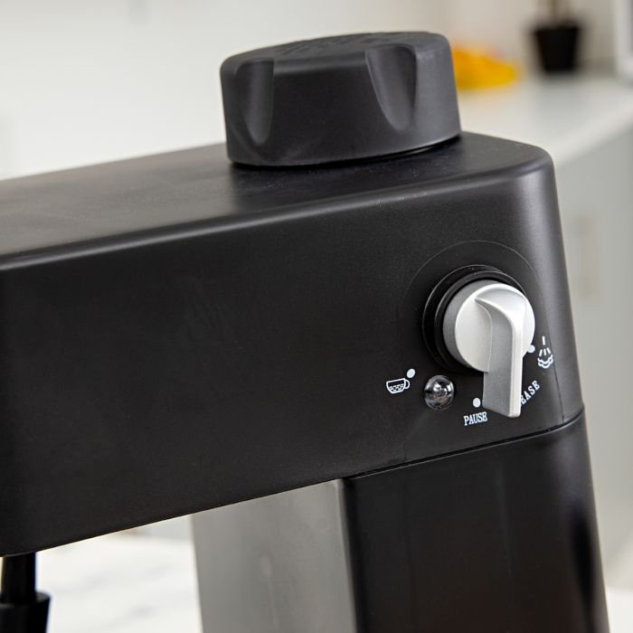 Geepas 240ML Cappuccino Maker 800W - 4 Cup Stainless Steel Filters, Aluminium Alloy Boiler, Over Pressure Protected, Indicator On\Off Lights, 2 Cup Dispense, Detachable Drip Tray | 2 Years Warranty