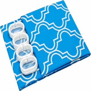 Royalford Shower Curtain - Plastic - Blue