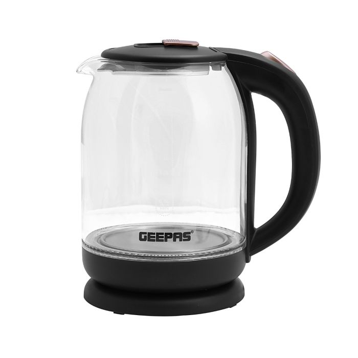 Electric Kettle - Glass Body, Boil Dry Protection & Auto Shut Off | Heats Up Quickly & Easily | Boiler For Hot Water, Tea & Coffee Maker | 1.8L Cordless Kettle |1500W | 2 Year Warranty