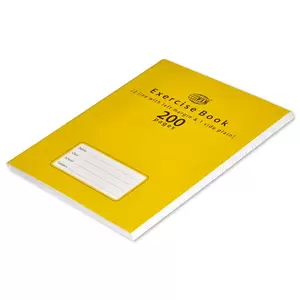 FIS® EXERCISE BOOK 200 PAGES, 2 LINE, 1 SIDE - PLAIN, Size 16.5 x 21 cm, Pack of 6