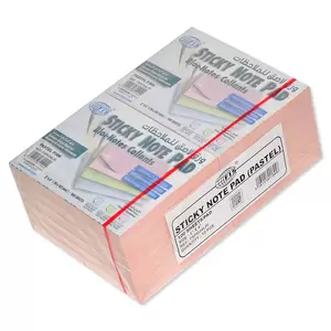 FISSticky Note Pad, 3X4 inches, Pack of 12, Pastel Pink 100 Sheets -FSPO34LPI