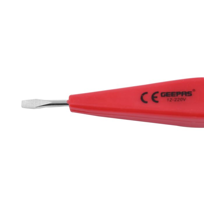 Geepas Digital Voltage Meter - Non-Contact Voltage Testers 12-220V AC & DC Voltage Detector Pen Circuit Tester Tool With Led Flashlight