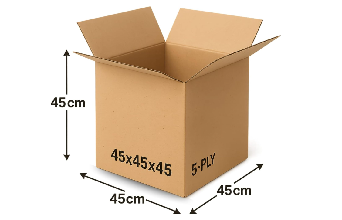 Corrugated Cardboard, Carton / Box 45x45x45cm, 5 ply