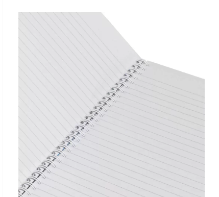 LIGHT Pack of 5 Spiral Hard Cover Notebook, Single Line , 10X8 Inches (25.4 X 20.32 cm) 100 Sheets - LINBS1081608