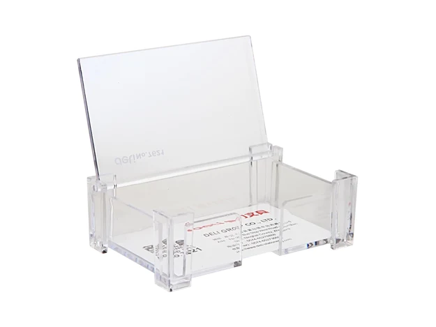 Deli Clear Acrylic Business Card Holder