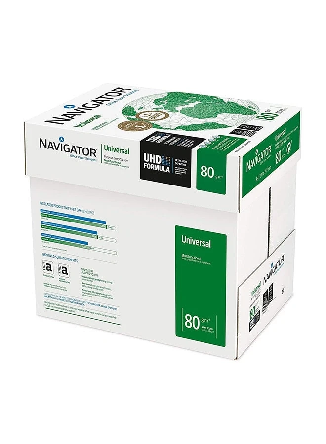 Navigator Printer Copy Paper, Size A4, , 500 Pages Ream (Bundle of 5 Reams)