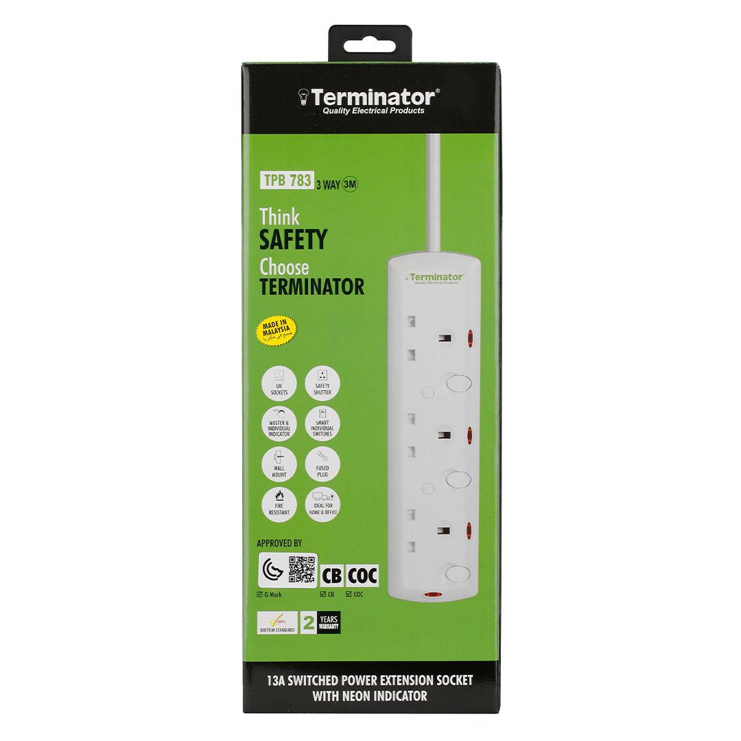 3 Way UK Power Extension Socket
