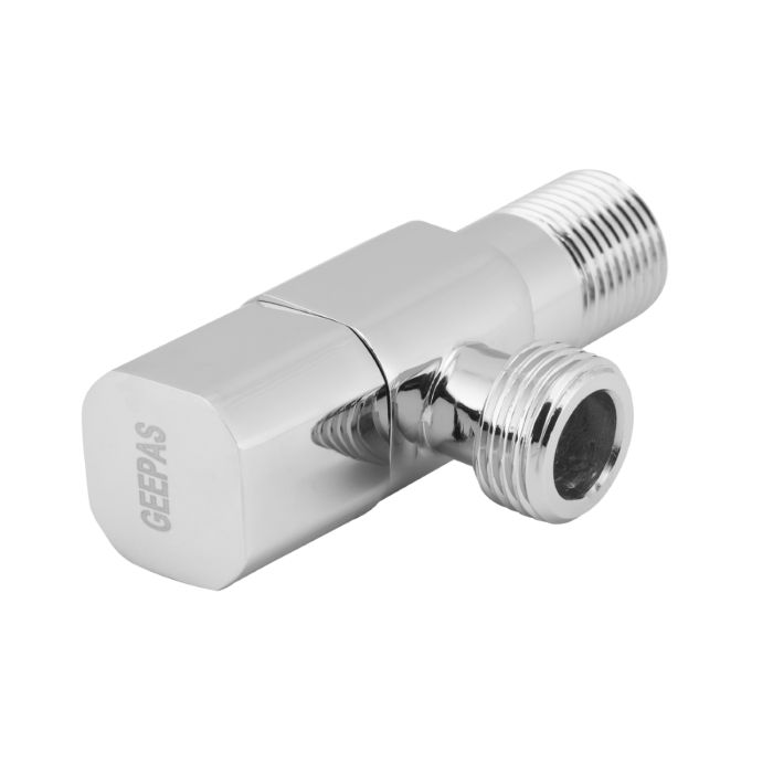 Geepas Angle Valve - Towel Rail Radiator | Polished Chrome | Water Pressure 0.2Mpa To 0.8Mpa | Ideal Hot & Cold Water | 1 Year Warranty