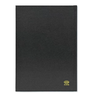 FIS Agenda Diary 2024 (English) 1-Side Padded, Gold Corners, Black - FSDI75EVG24BK