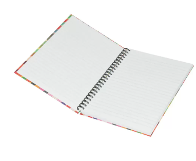 5-Piece Light Spiral Hard Cover Notebook, Single Ruled (100 Sheet) A5 Size - LINBSA51514