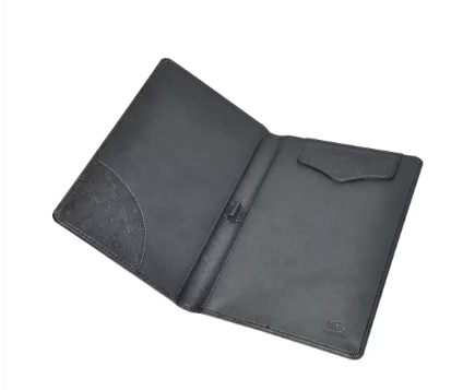 FIS FSCLBFBKD6 Executive Bill Folder Black Color, Italian PU with Magnet Flap, 150X245mm