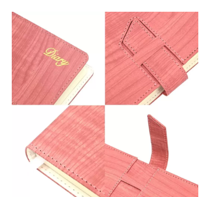 Fis 2024 A5 Diary English Vinyl Hard Sewn Cover Pink -FSDI80E24PI