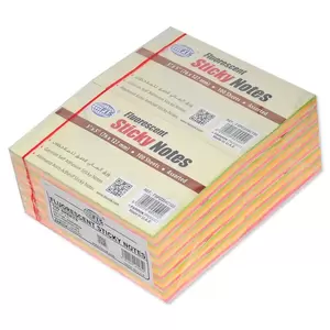 FIS Sticky Note, 4 Assorted Fluorescent Colours, Size 3 x 5 Inch, 100 Sheets, Quantity per Pack 12 - FSPO354C100