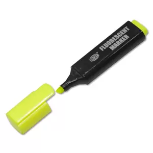 Fis Fluorescent Markers - Box Of 10 Pieces (yellow) - FSFL05YL