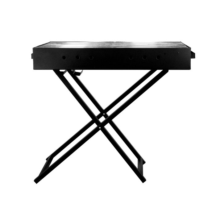 Barbeque Stand With Grill, Iron Construction, RF10367 | Patio, Garden Barbecue Grill With Foldable Design | Charcoal Kabab Smoker Grill For Outdoor Camping