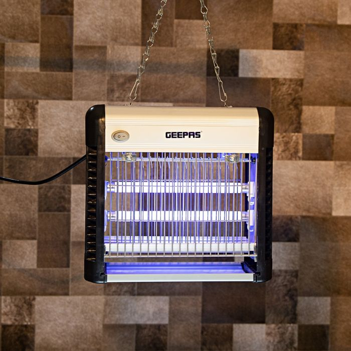 Geepas Fly And Insect Killer | Powerful Fly Zapper 12W UV Light | Professional Electric Bug Zapper, Insect Killer, Fly Killer, Wasp Killer | Insect Killing Mesh Grid, With Detachable Hang| 2 Year Warr