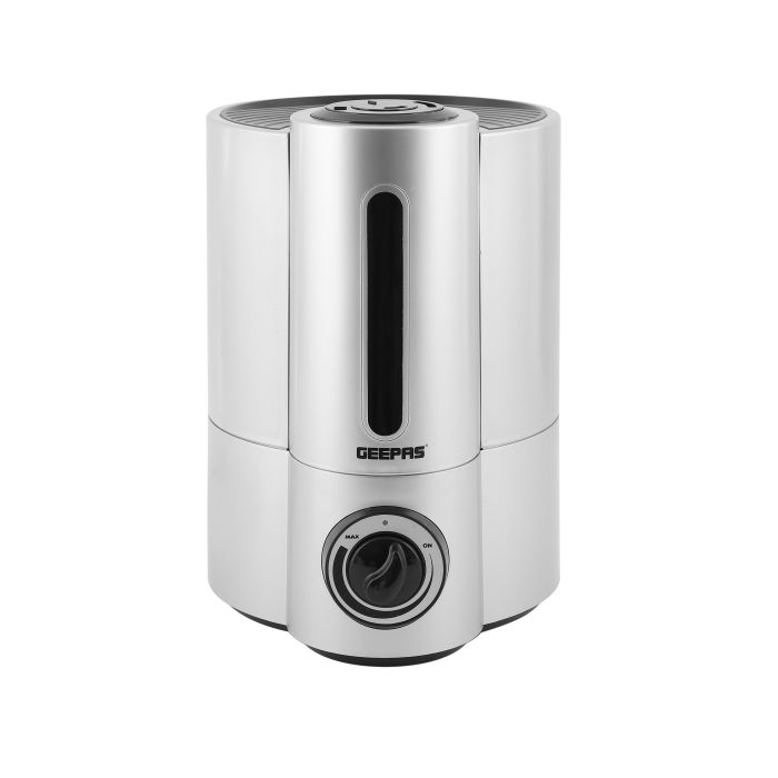 Geepas 32W Humidifier | Double Nozzle, 16 Hours Of Continuous Mist | 4L Capacity & Ultrasonic Humidifier | Waterless Auto Off Air Purifier, Aromatherapy Oil Diffuser - 2 Years Warranty