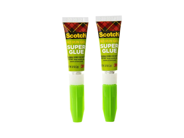 3M Scotch Super Glue Liquid, .07oz, 2 Pcs/Pack
