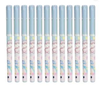 Deli EG15-BL# cute cartoon gel pen office learning stationery #0.5mm #blue