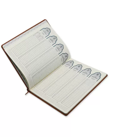 FIS 2023 Executive Diary (Arabic/English/French) Italian PU 1-Side Padded Sewn Cover Brown - FSDI89AEFPU23BR