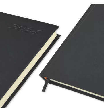 FIS A4 Diary 2024 English (Saturday & Sunday Combined) Black - FSDI47EP24BK