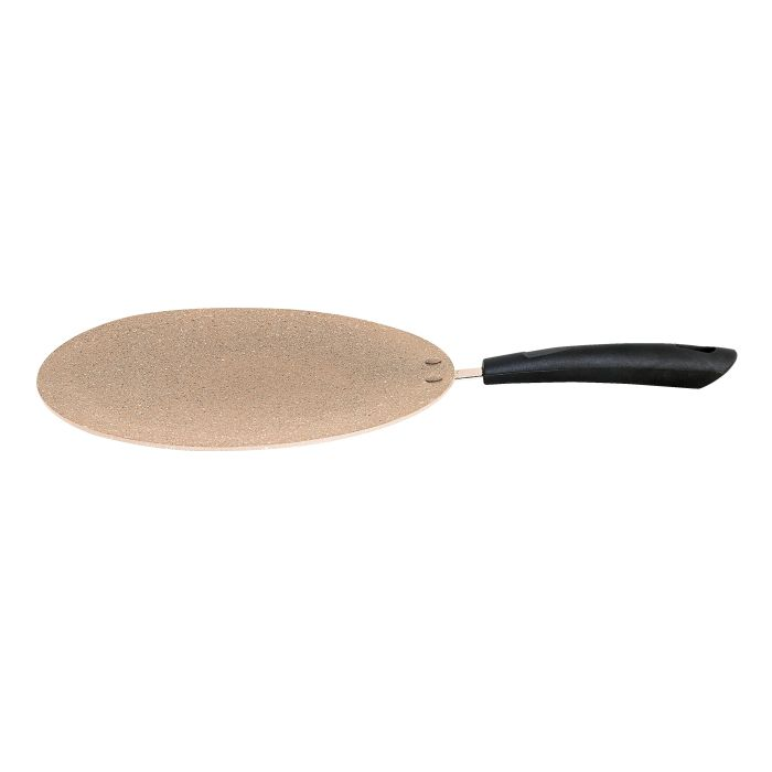 Royalford RF9506 Aluminium Round Tawa 26cm - Marble Coating Pan Suitable For Crepe Chapatti Pancakes Roti Dosa Flatbread Or Naan Bread | 3 Layer Non-Stick Surface, PFOA, PTFE Free