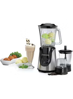 Blender And Smoothie Maker With Glass Jar, Mincer And Grinder/Chopper 1.5 L 600.0 W BX600G-B5 Silver/Black
