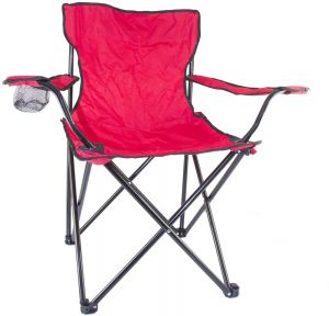 Royalford Camping Chair With Carrying Bag Foldable (51X51X90Cm) - Red