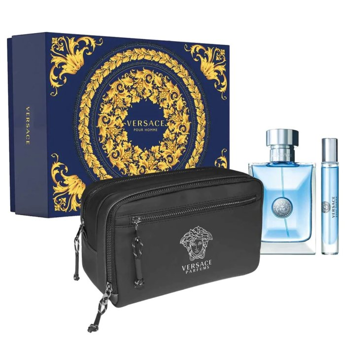 VERSACE POUR HOMME (M) SET EDT 100ML + EDT 10ML + TROUSSE BAG