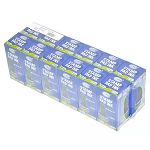 12-Piece FIS Stamp Pad Inks 30 ml, Green Color - FSIK030GR