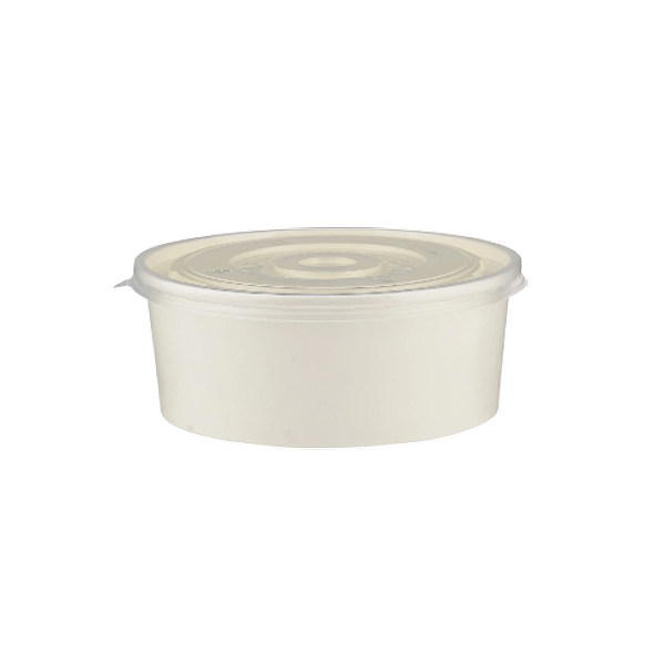 Paper Soup Bowl White