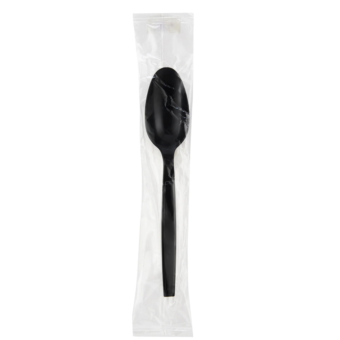 Heavy Duty Spoon Black Plastic Individually Wrap 500 Pieces