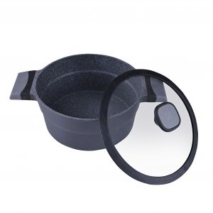 Royalford Die Cast Casserole - Die Cast - Grey - 28 CM