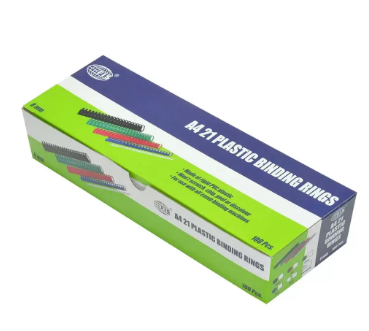 FIS Binding Rings (Plastic) - 8 mm, Box of 100 pieces (Black Color)