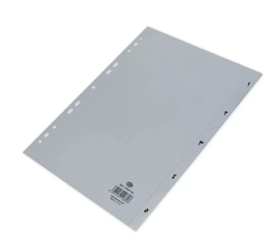 Pack of 50 Pieces PP Index Divider Arabic, Size A4 White