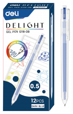 Gel pen automatic Deli Delight EG118-DB