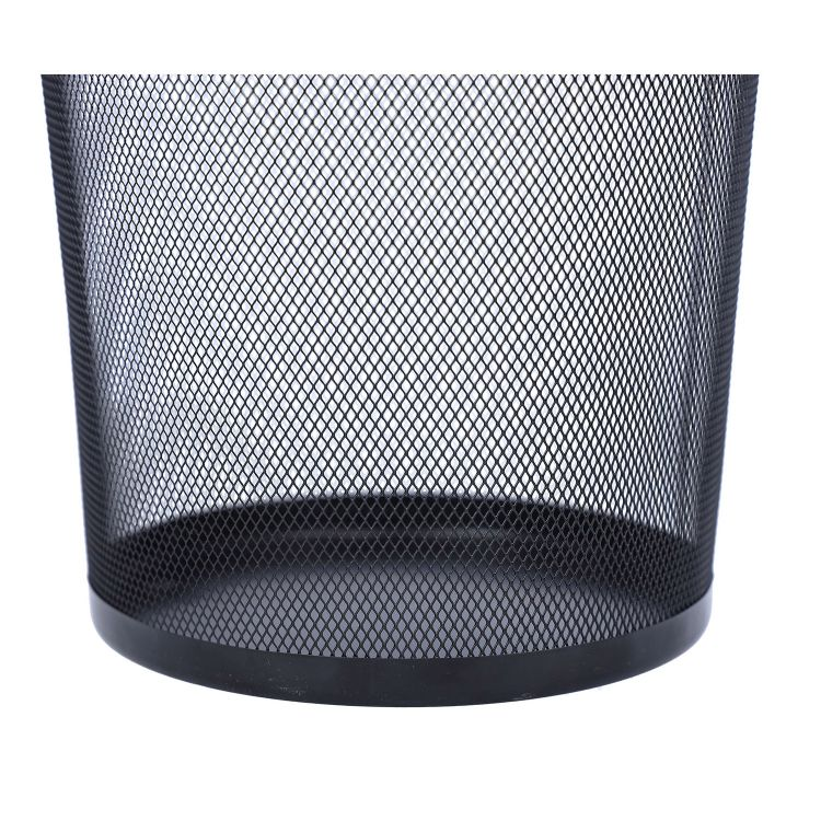 Royalford Mesh Waste Bin - Stainless Steel - Black