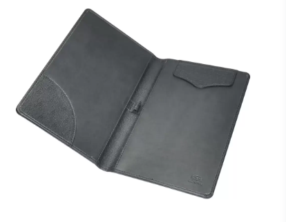 FIS Executive Bill Folder Black Color, Italian PU with Magnet Flap 150X245mm - FSCLBFBKD5