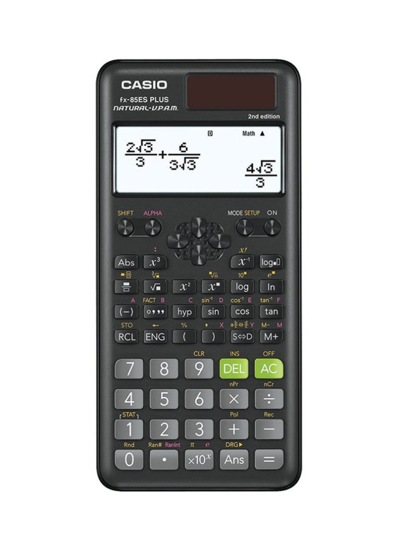 Casio FX-85ES PLUS 12-Digit Scientific Calculator Black/Grey/Purple
